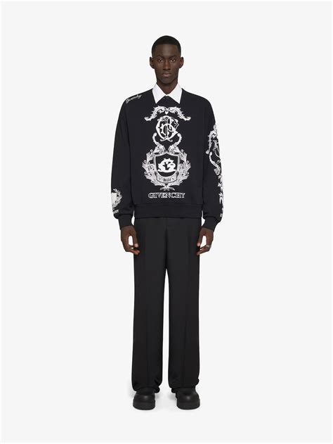 givenchy sweatsuit mens|Givenchy crest sweatshirt.